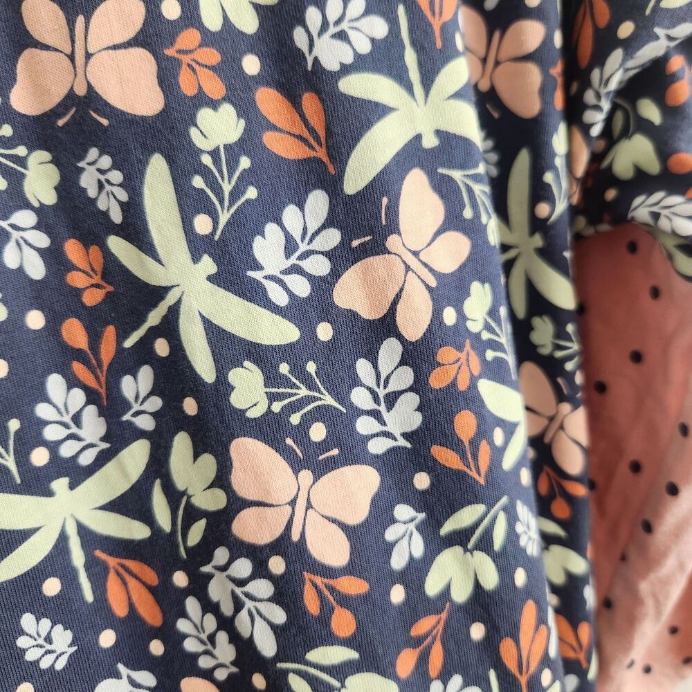 Pact Organic Cotton Robe-M/L-Bufferfly/Dragonfly/Floral-No Belt-Cottagecore - Picture 8 of 12
